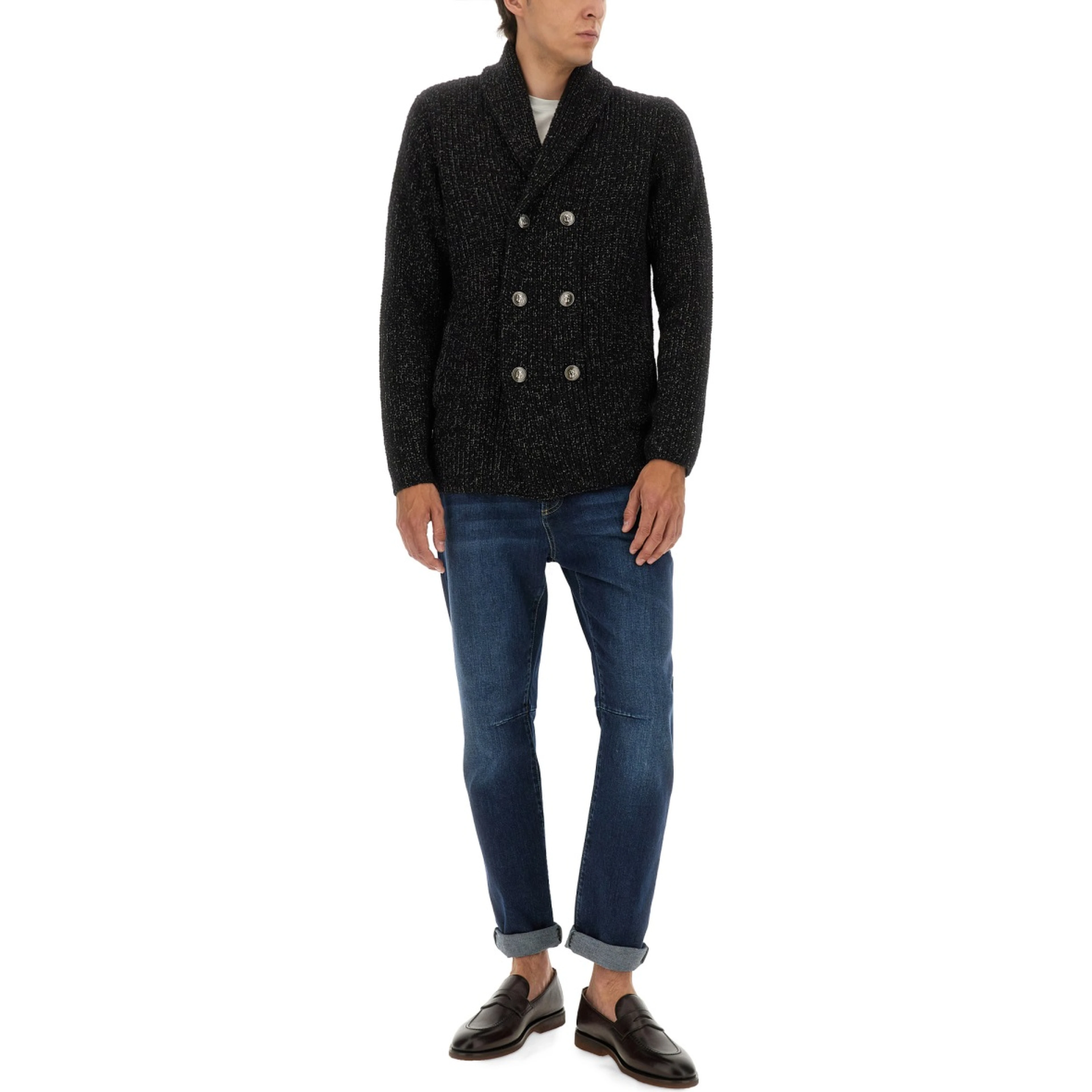 DOUBLE-BREASTED CARDIGAN