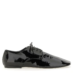 SHINY LEATHER LACE-UP SHOE