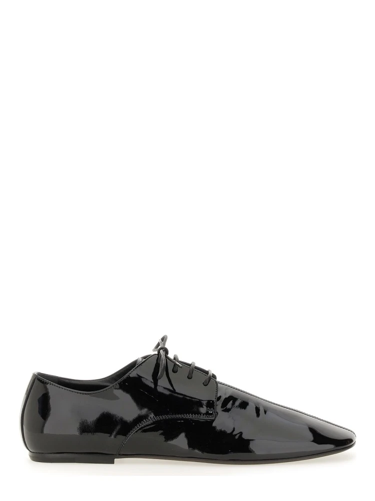 SHINY LEATHER LACE-UP SHOE
