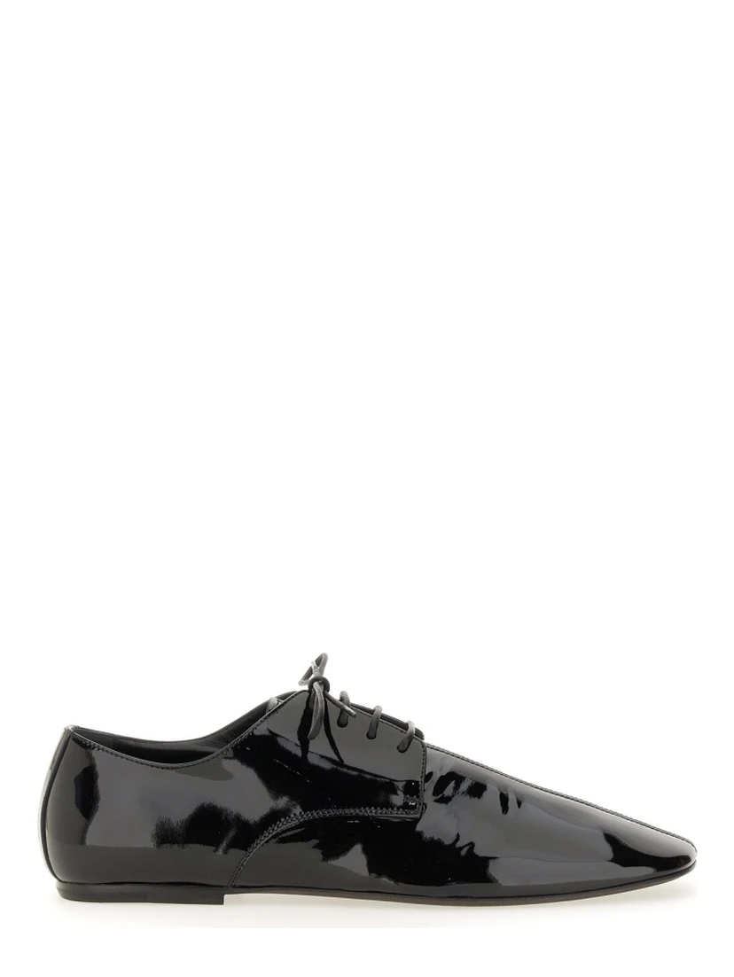 SHINY LEATHER LACE-UP SHOE