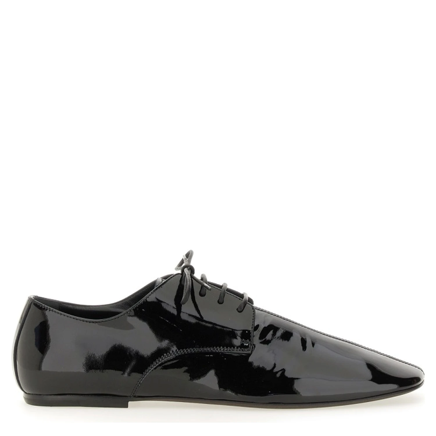 SHINY LEATHER LACE-UP SHOE