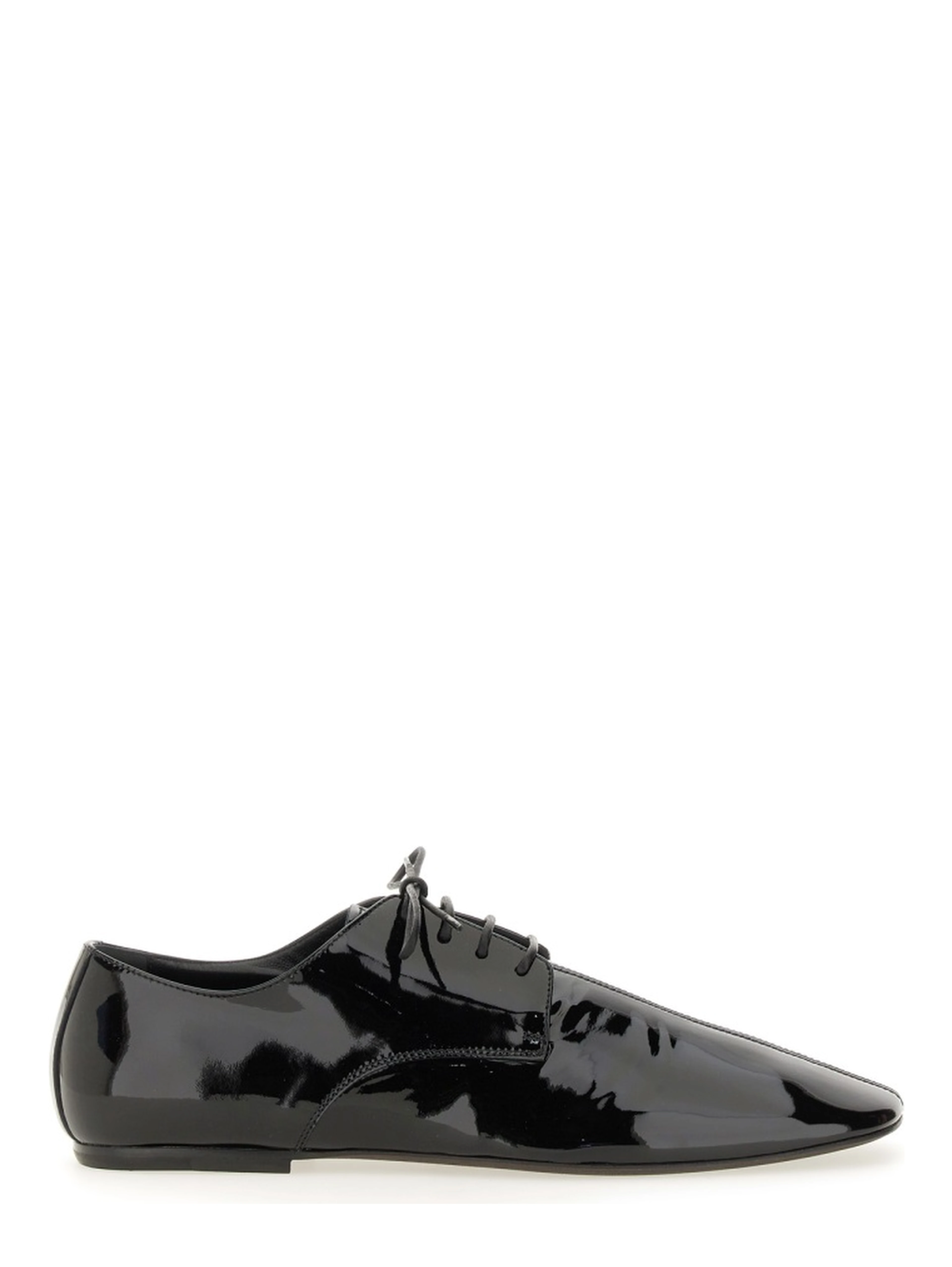 SHINY LEATHER LACE-UP SHOE