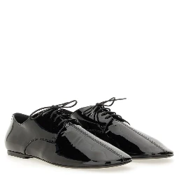 SHINY LEATHER LACE-UP SHOE