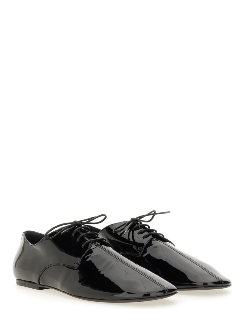 SHINY LEATHER LACE-UP SHOE