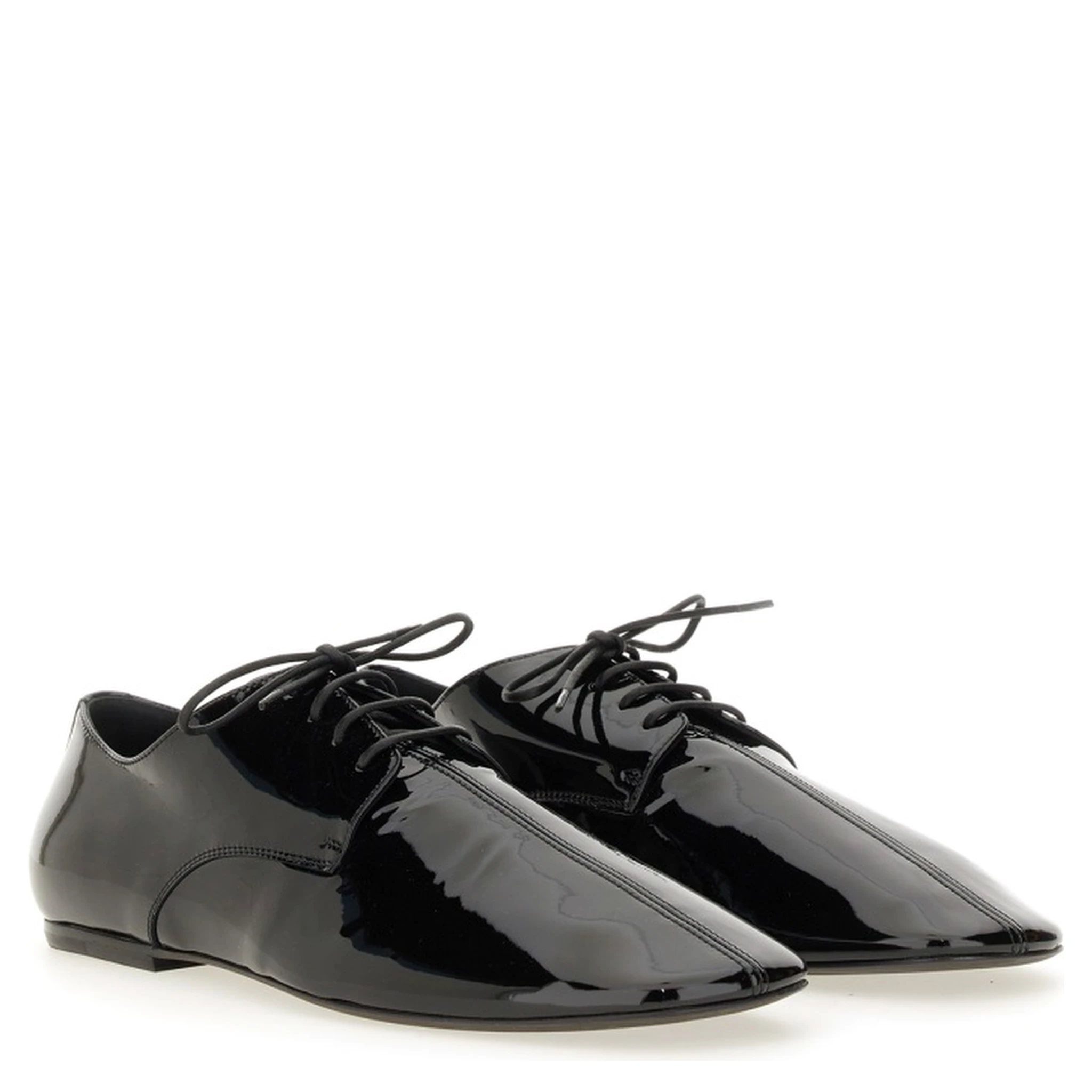 SHINY LEATHER LACE-UP SHOE