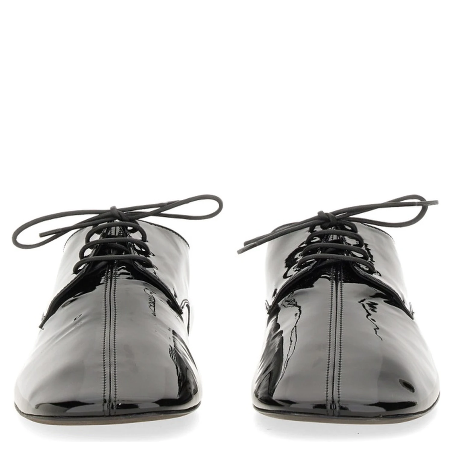 SHINY LEATHER LACE-UP SHOE