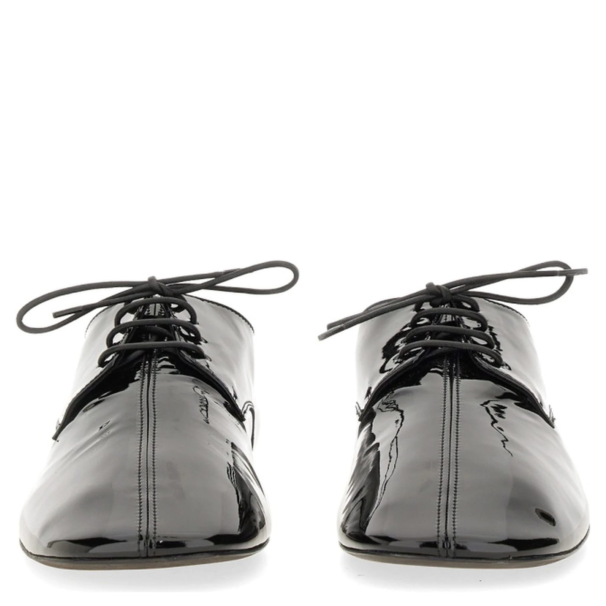SHINY LEATHER LACE-UP SHOE