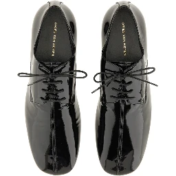 SHINY LEATHER LACE-UP SHOE