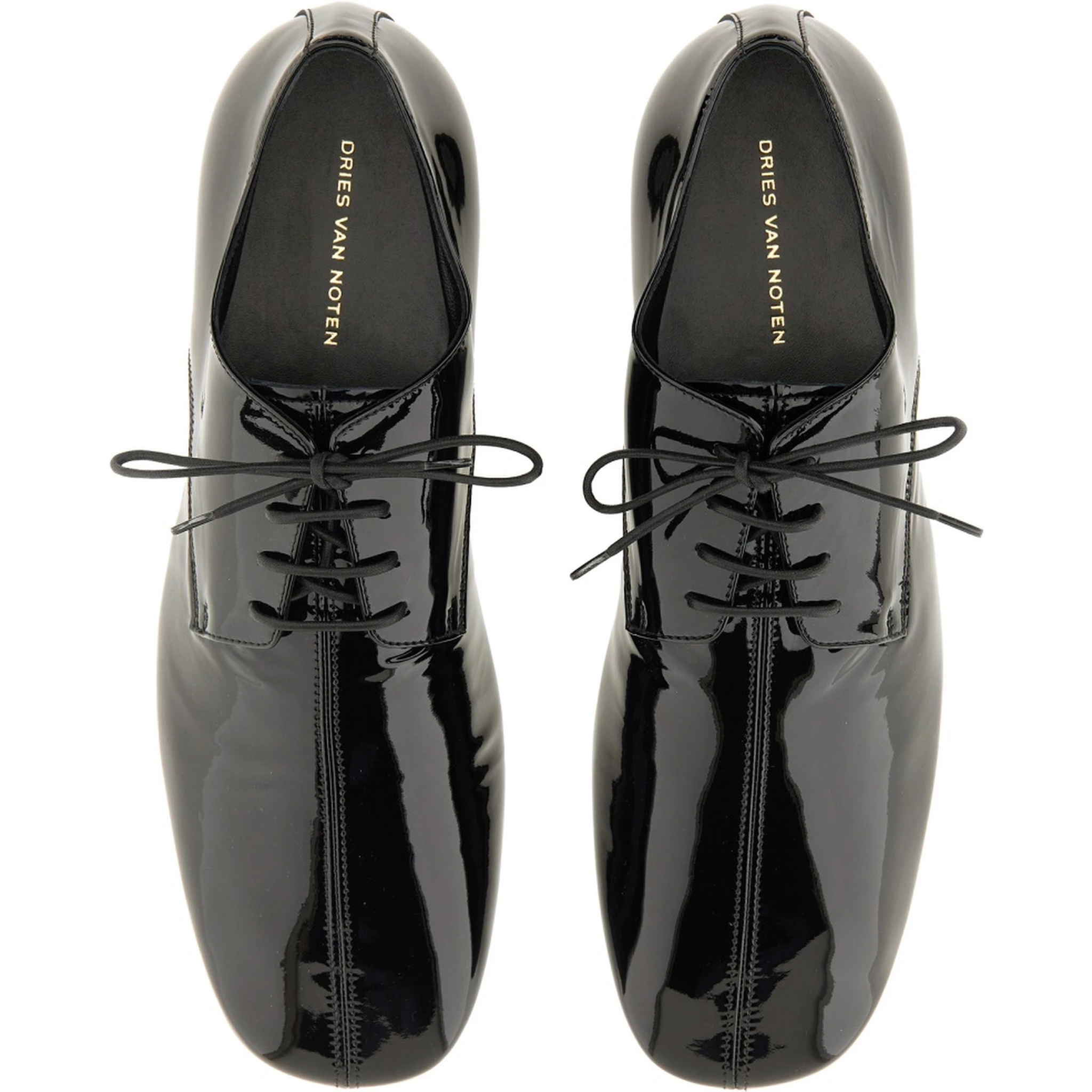 SHINY LEATHER LACE-UP SHOE