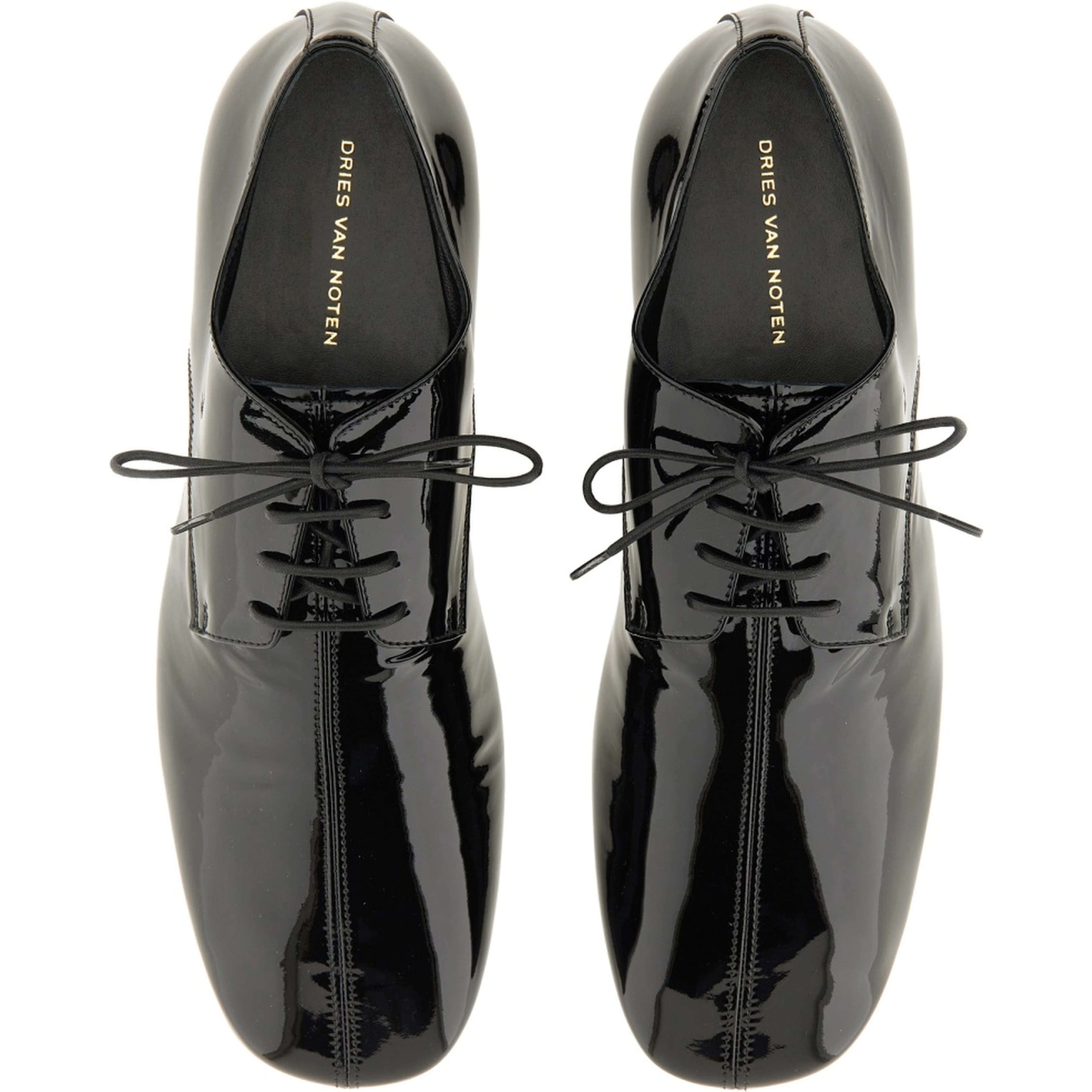SHINY LEATHER LACE-UP SHOE