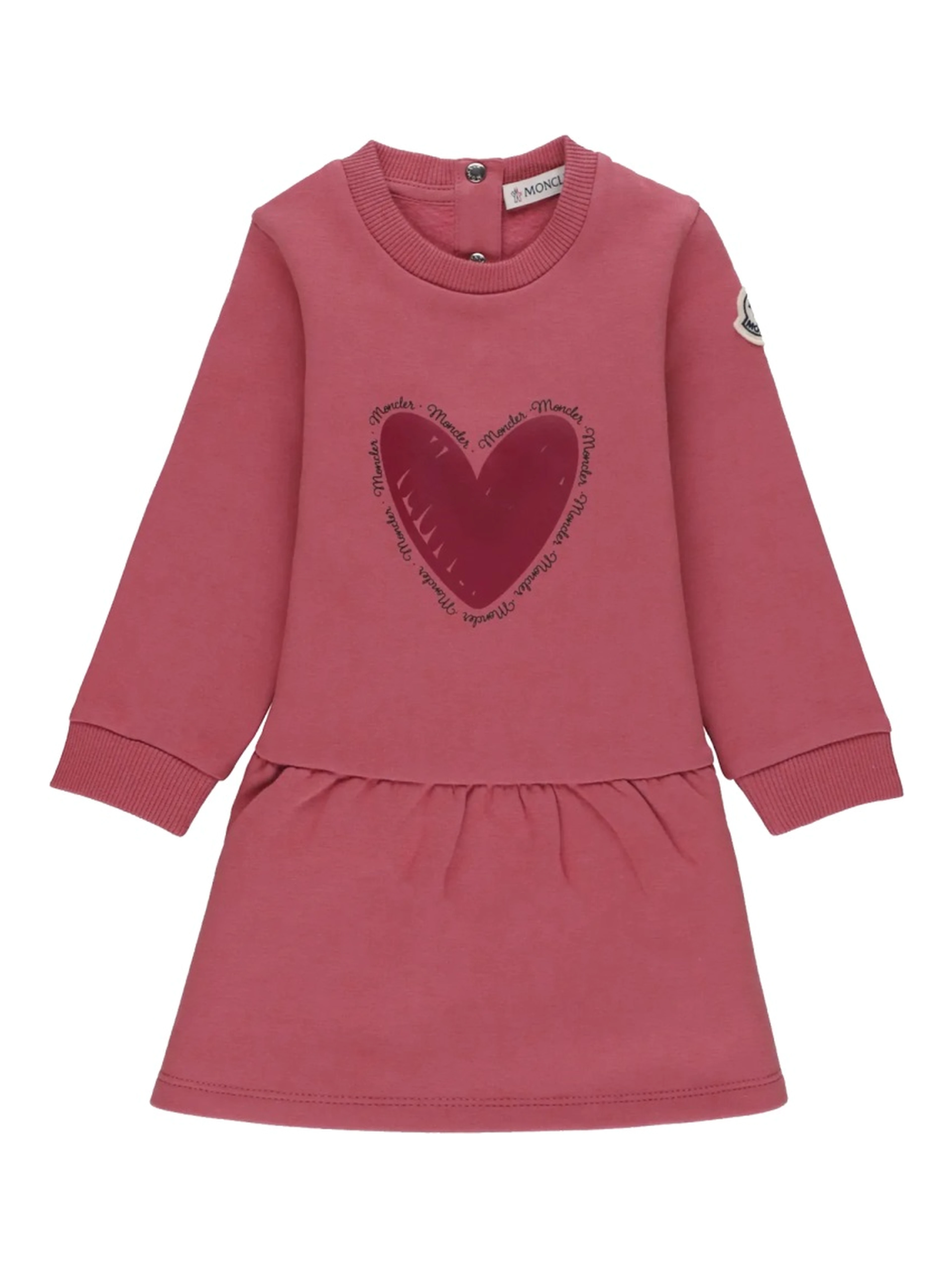 Heart embellished flared dress