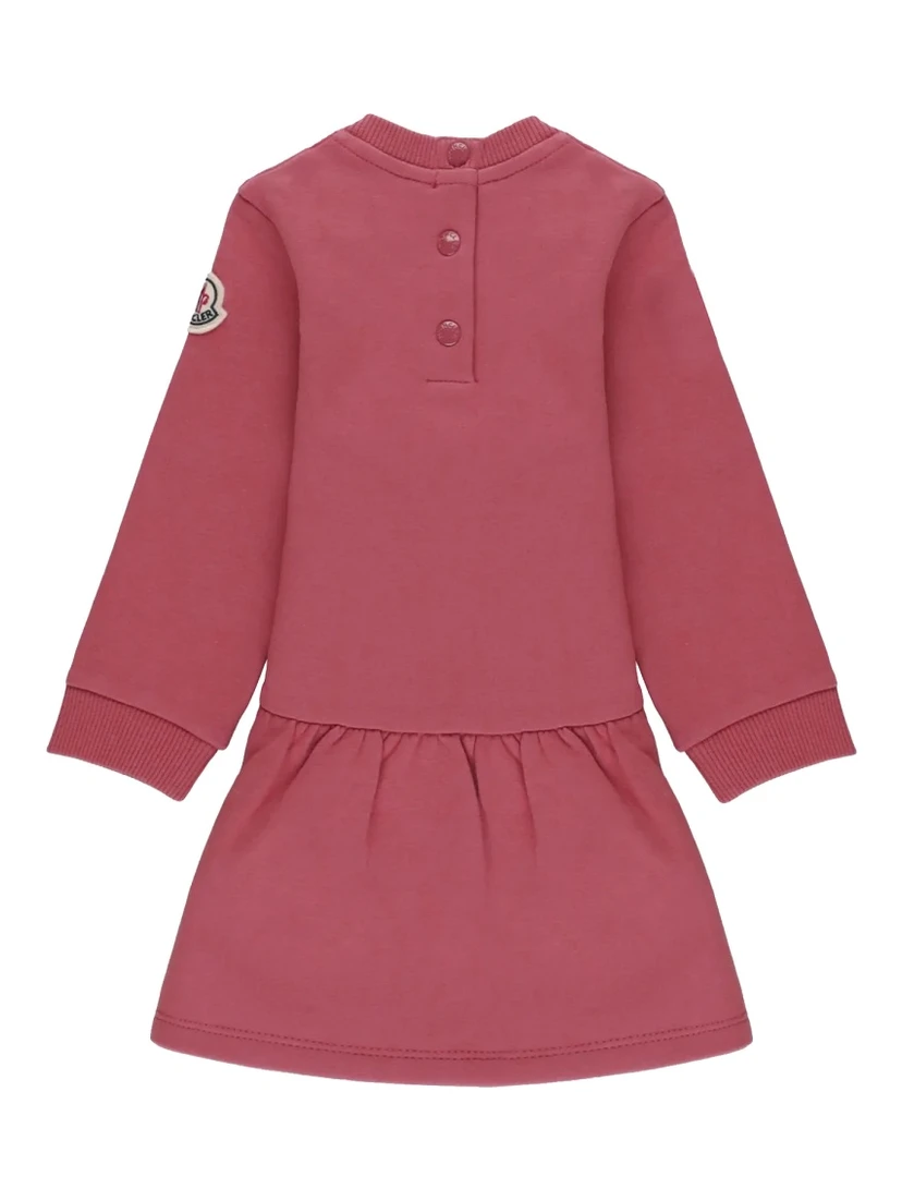 Heart embellished flared dress