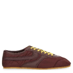 NYLON AND NAPPA LEATHER SNEAKER