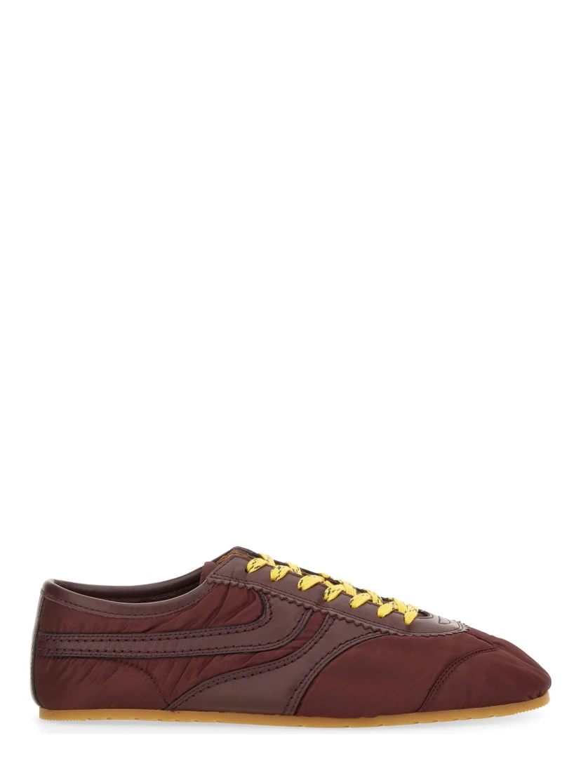 NYLON AND NAPPA LEATHER SNEAKER