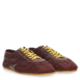 NYLON AND NAPPA LEATHER SNEAKER