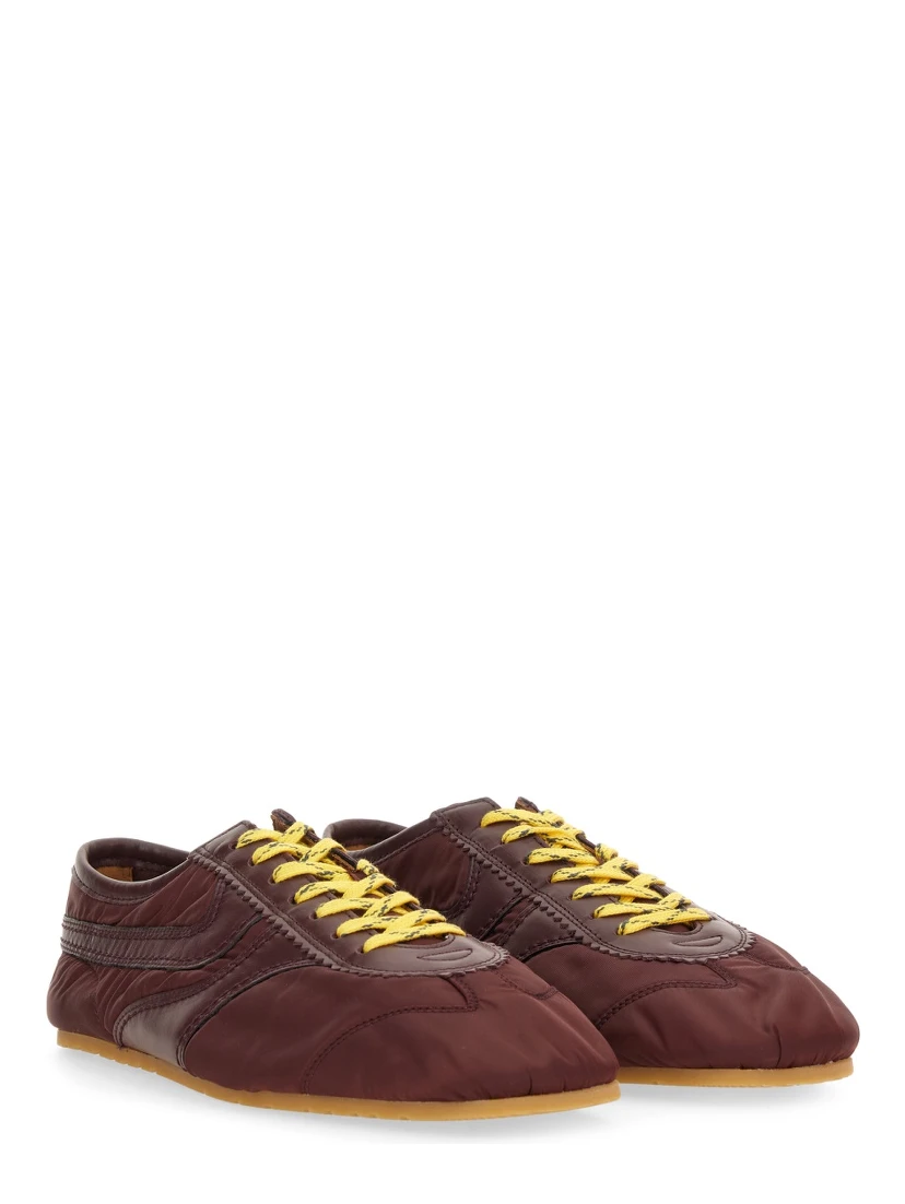 NYLON AND NAPPA LEATHER SNEAKER