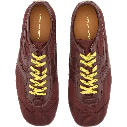 NYLON AND NAPPA LEATHER SNEAKER