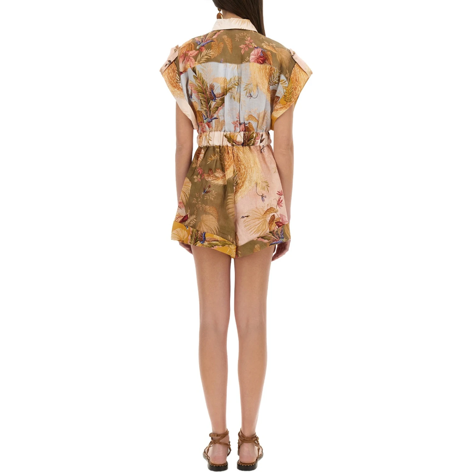 SHORT OVERALLS WITH "ASCENSION" LAPELS