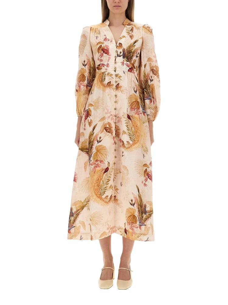 "ASCENSION PLUNGE" MIDI DRESS