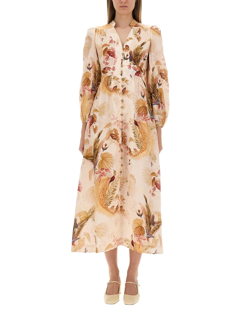 "ASCENSION PLUNGE" MIDI DRESS