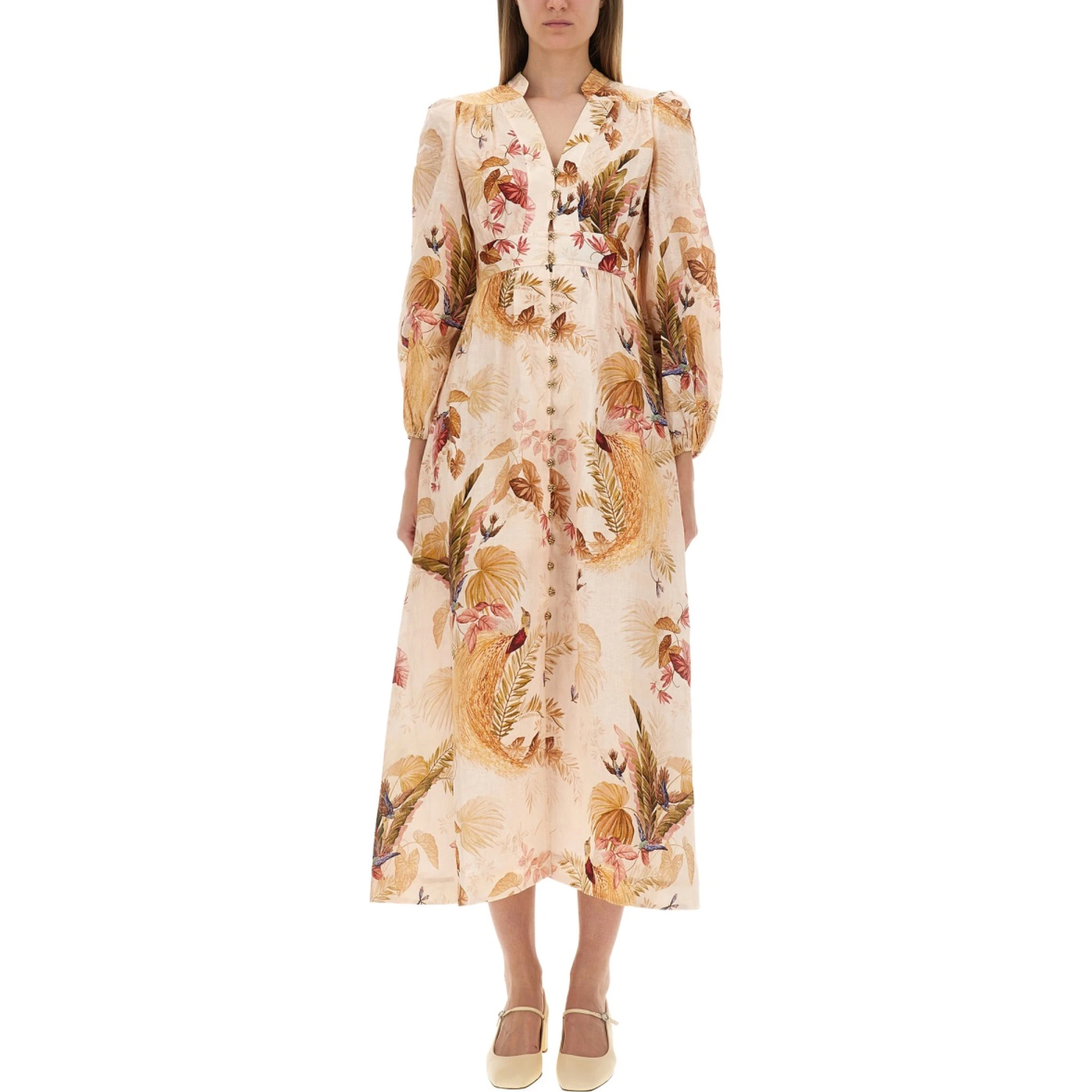 "ASCENSION PLUNGE" MIDI DRESS