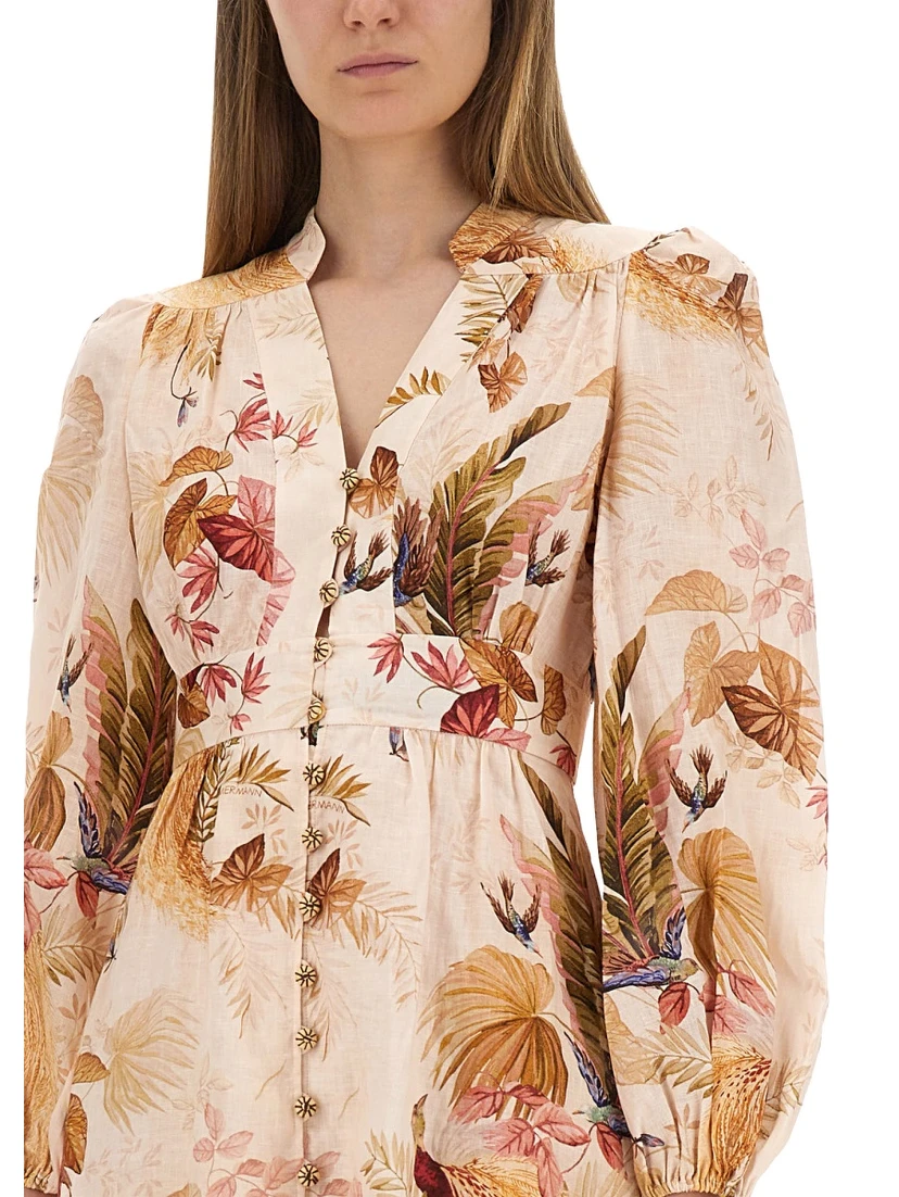 "ASCENSION PLUNGE" MIDI DRESS