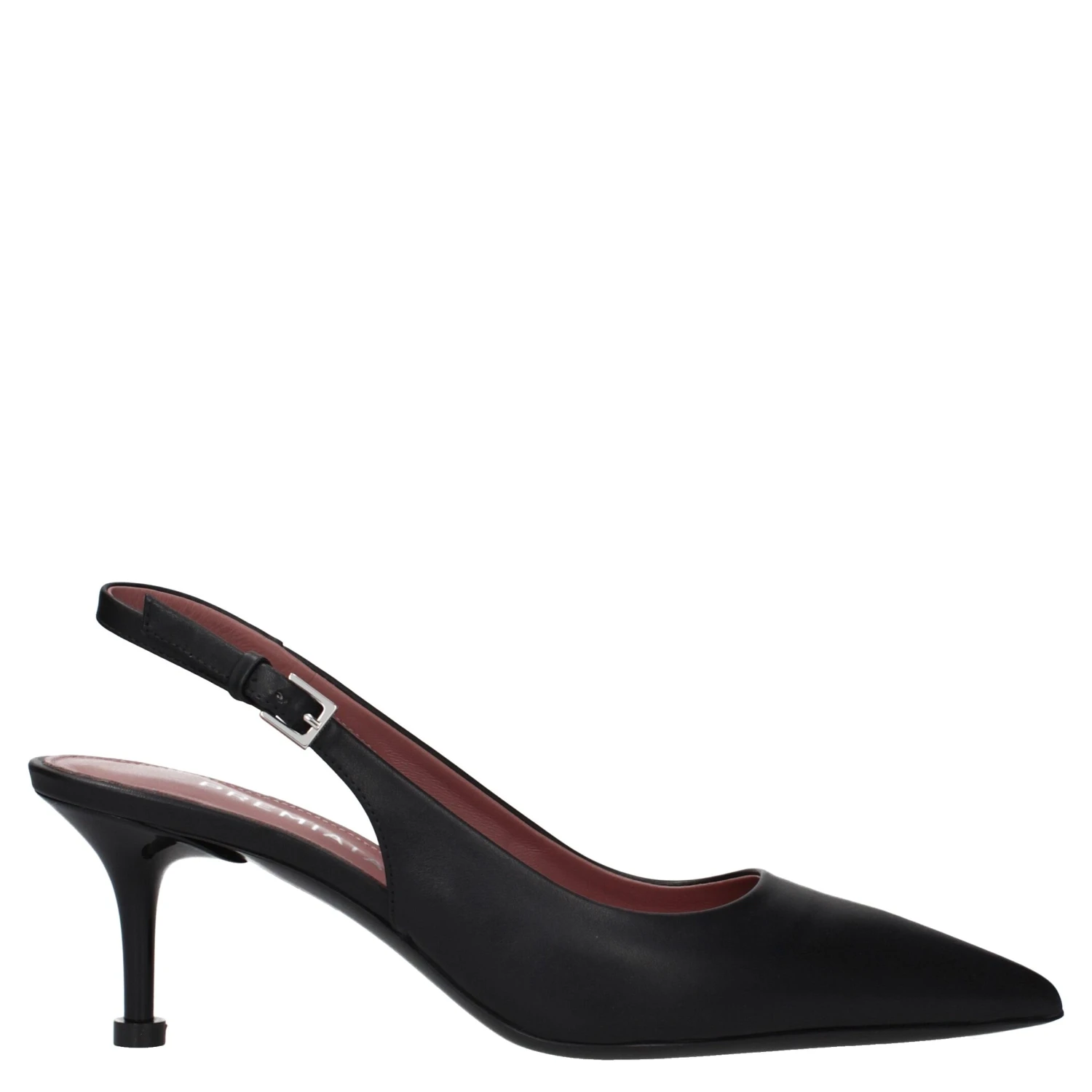 Black Leather Platform Pumps