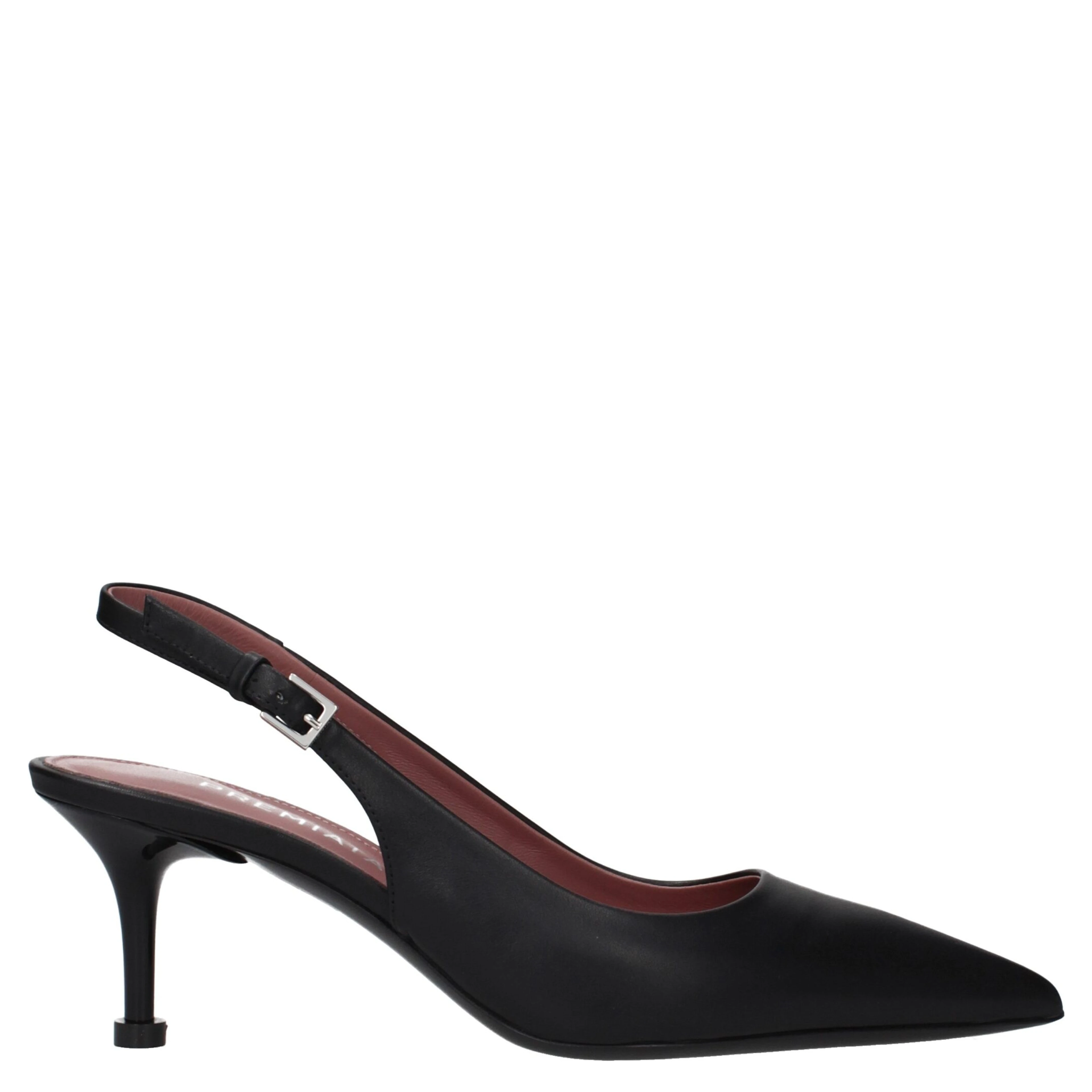 Black Leather Platform Pumps