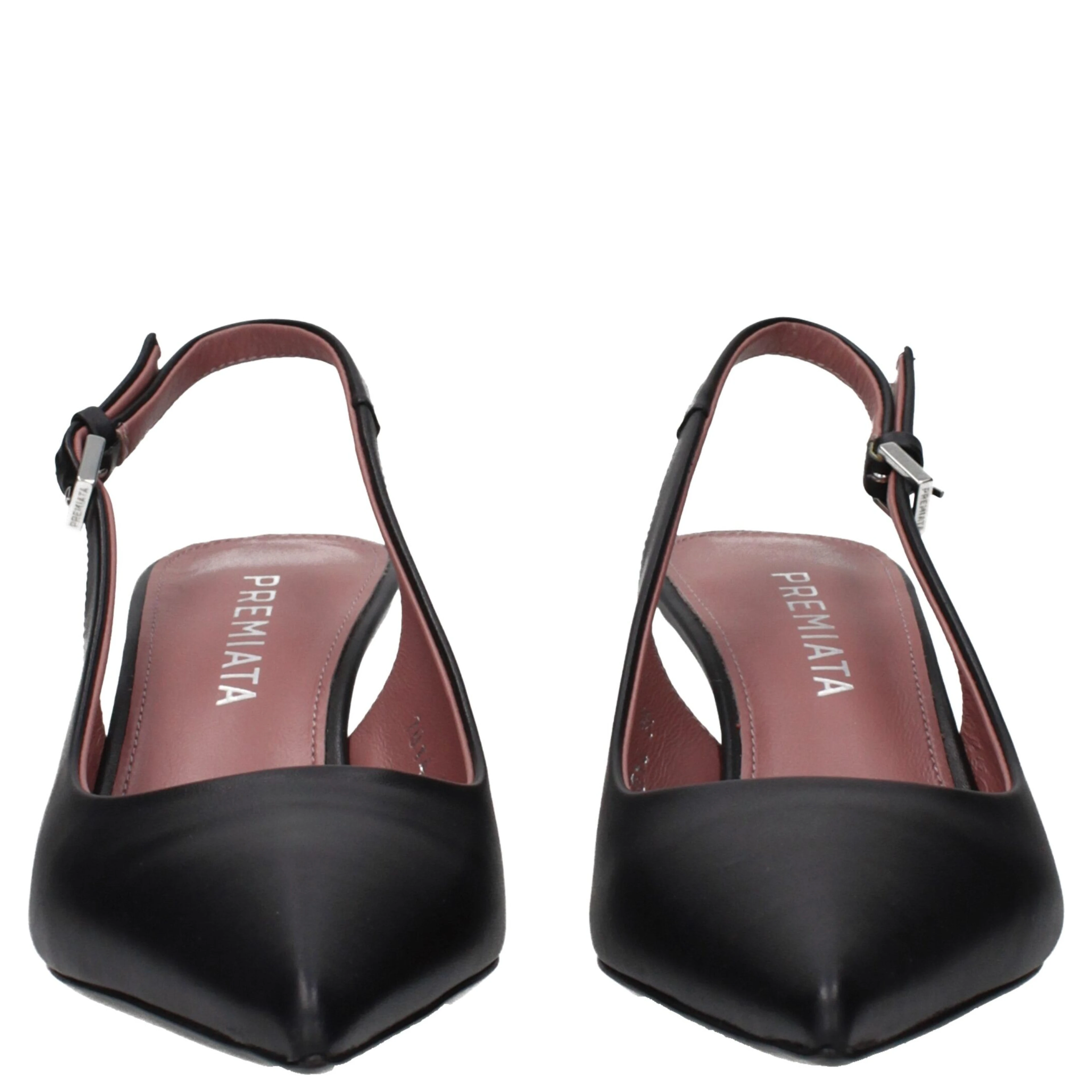 Black Leather Platform Pumps