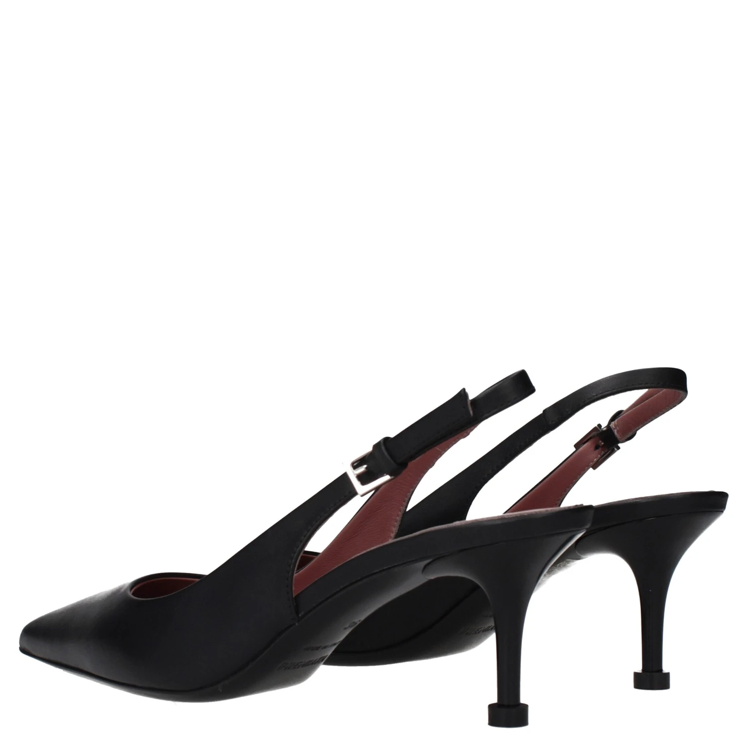 Black Leather Platform Pumps