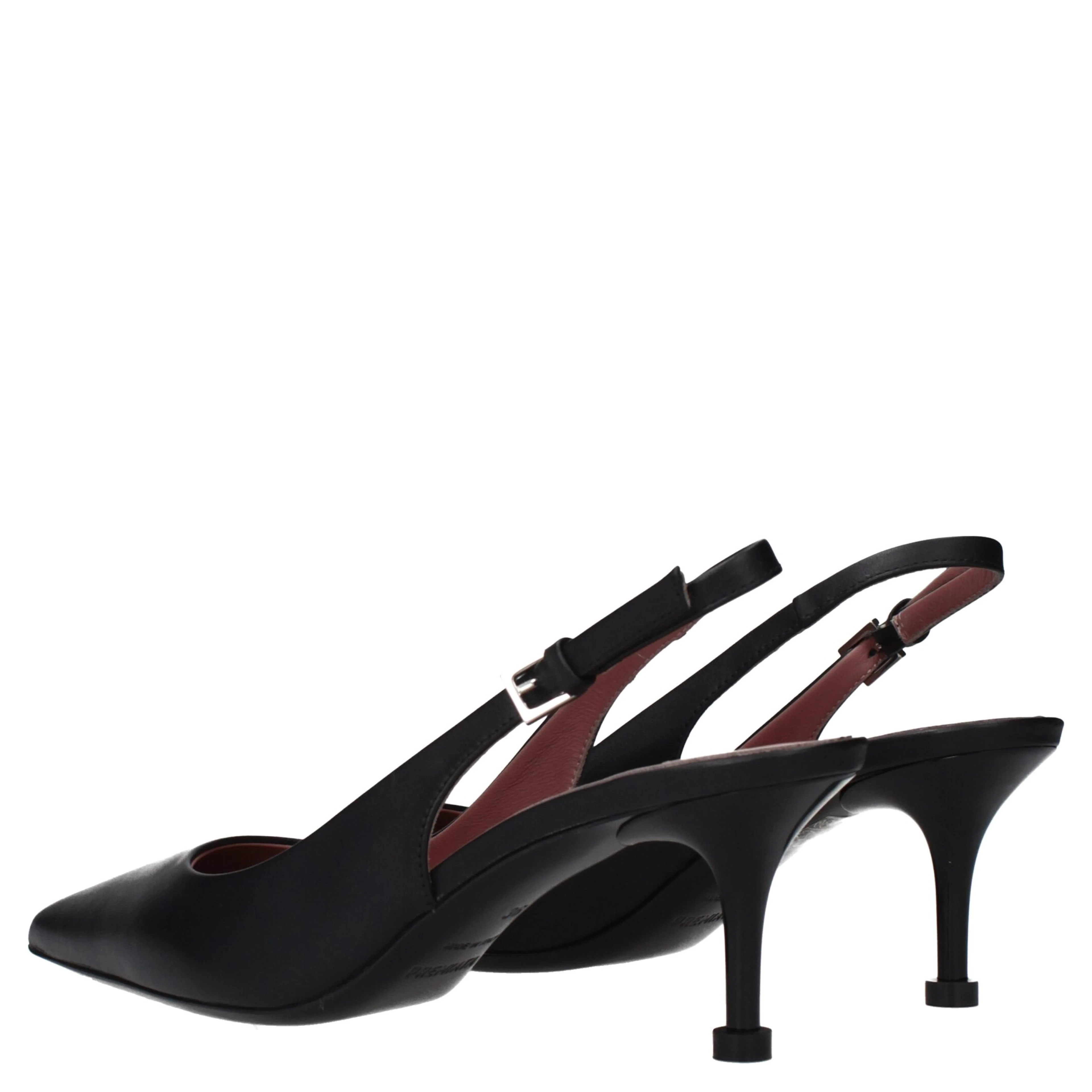 Black Leather Platform Pumps