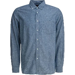 Shirt with button-down collar