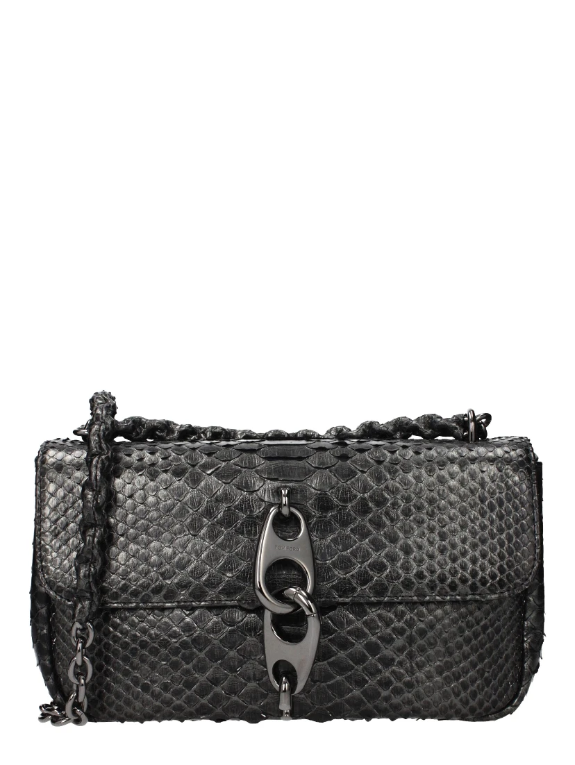 Gray Skin Shoulder Bag