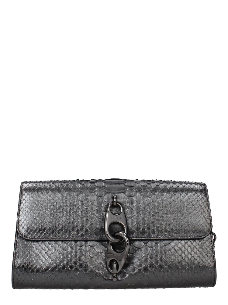 Gray Skin Clutch Bag