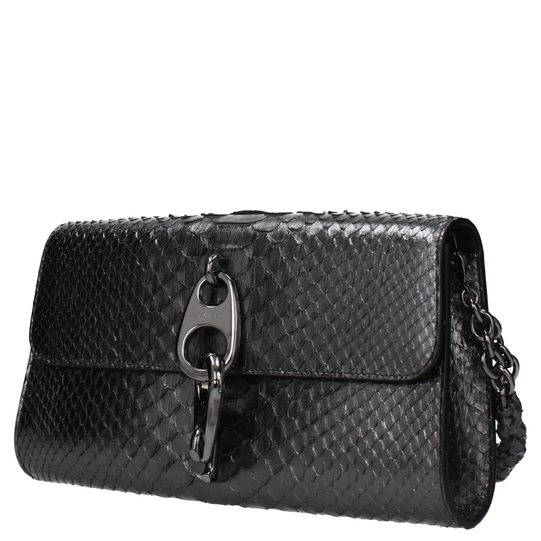 Gray Skin Clutch Bag