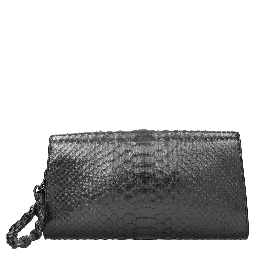 Gray Skin Clutch Bag