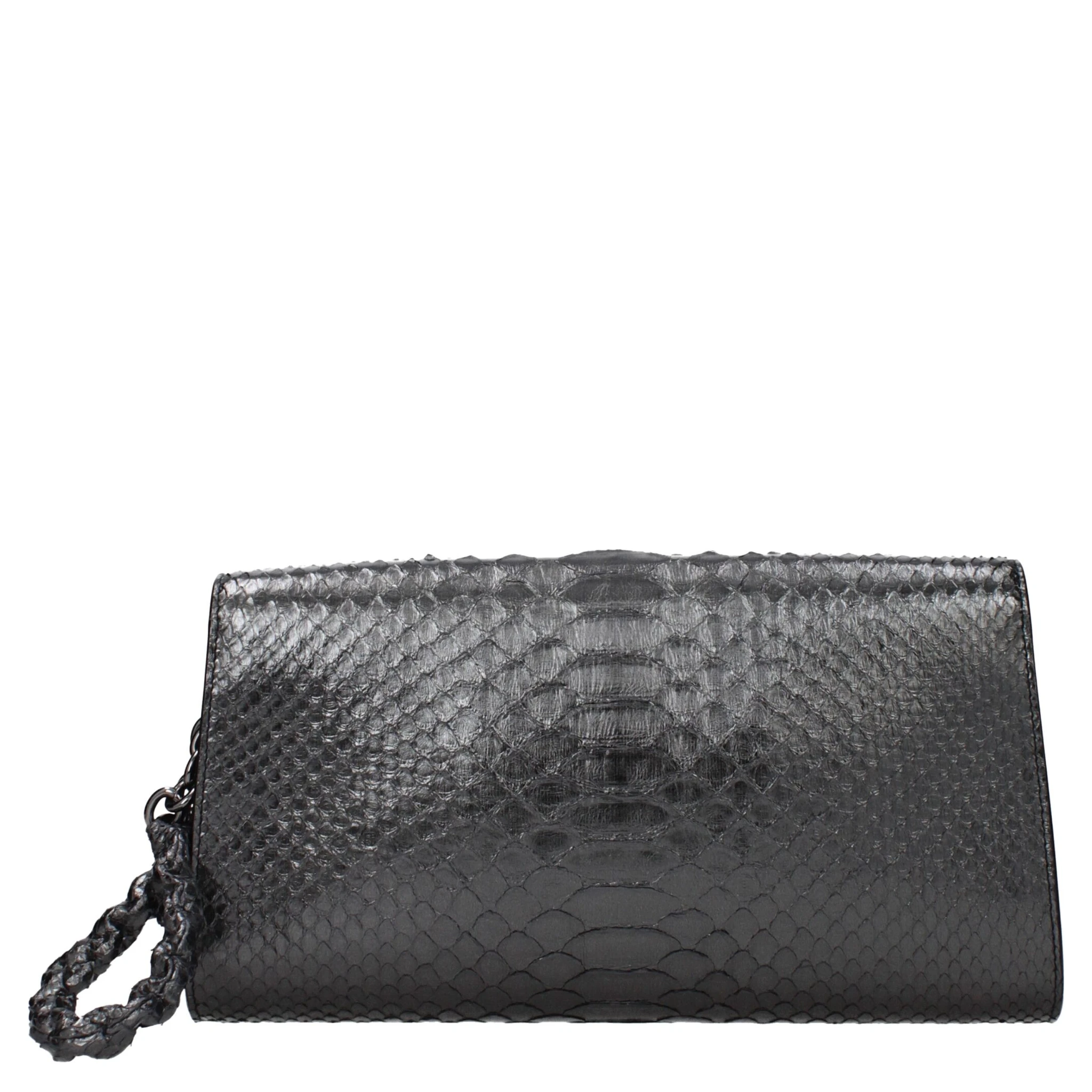 Gray Skin Clutch Bag