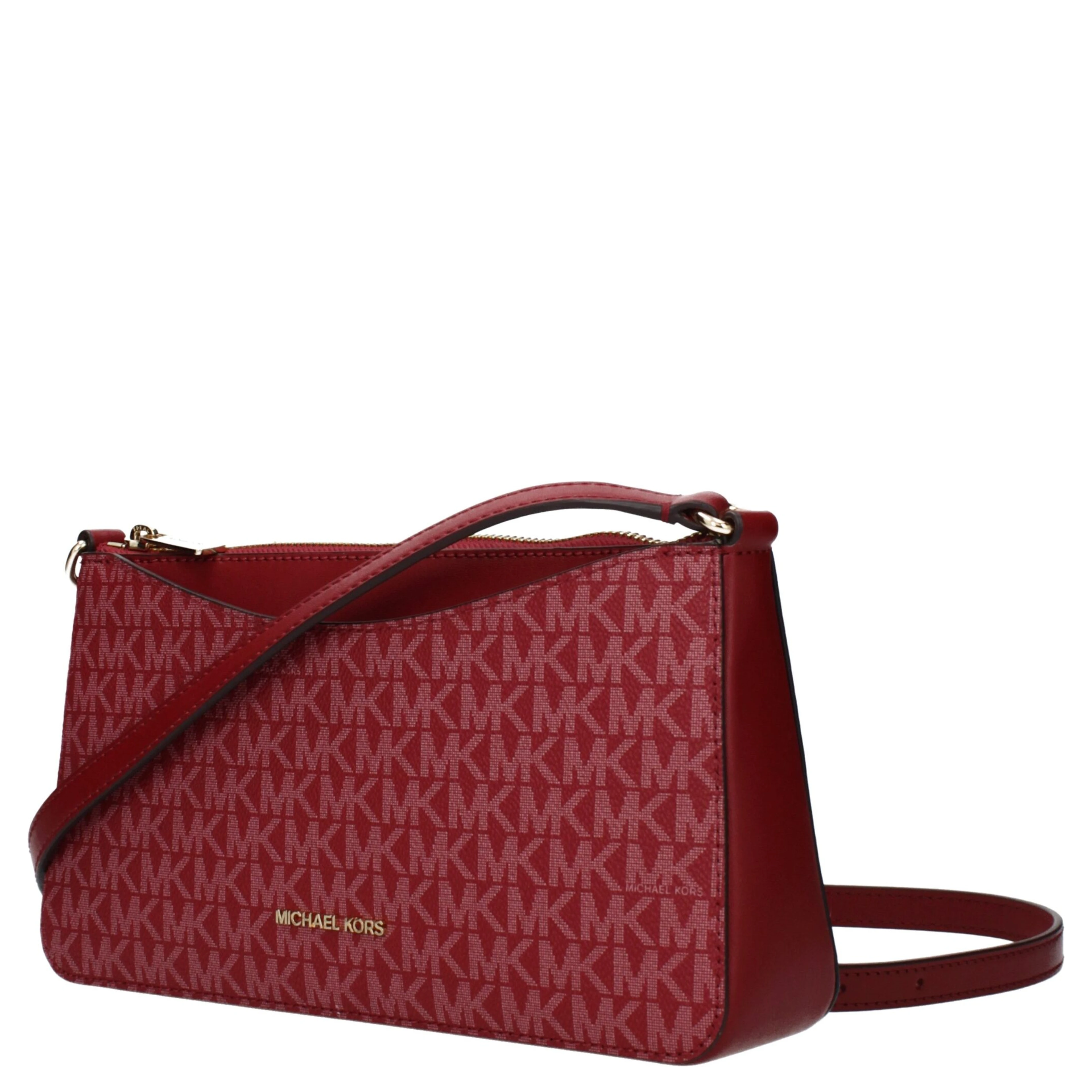 Red Fabric Crossbody Bag