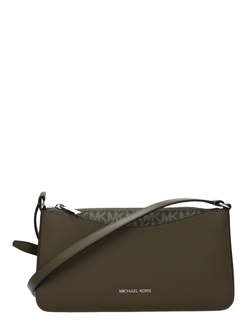 Green Fabric Crossbody Bag