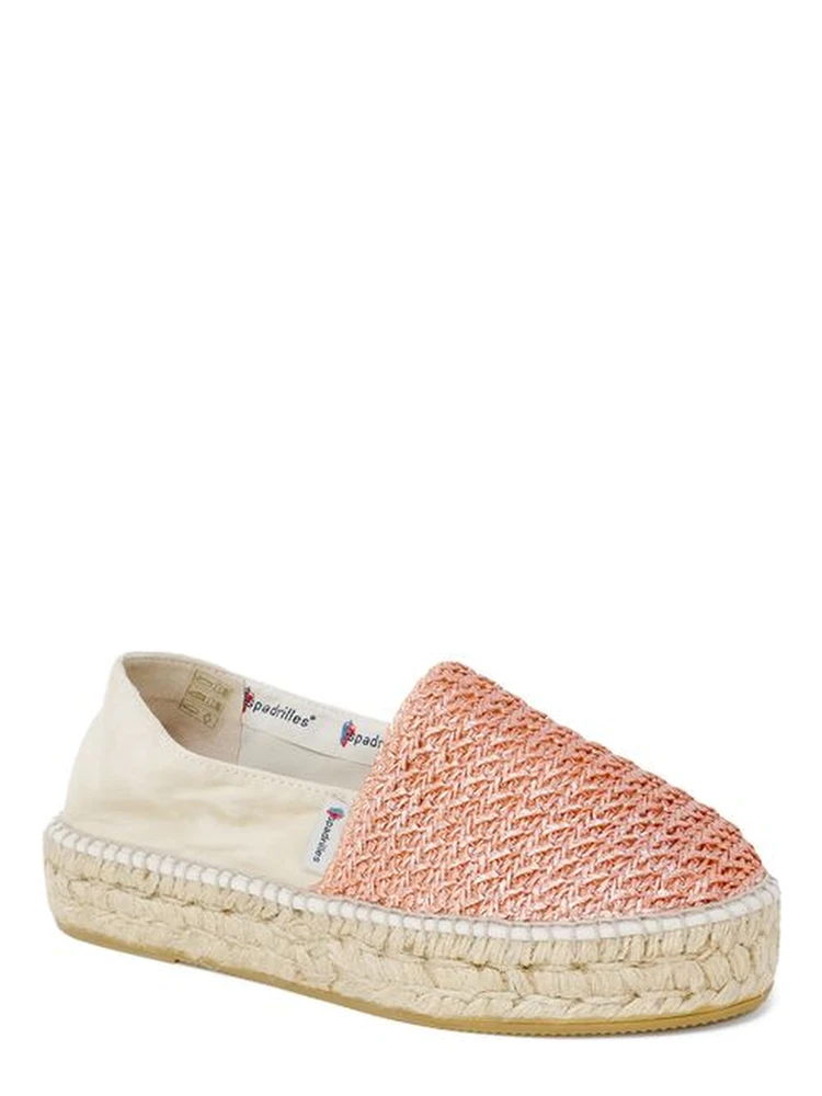 أحذية بكعب عالٍ من الكتان متعدد الألوان