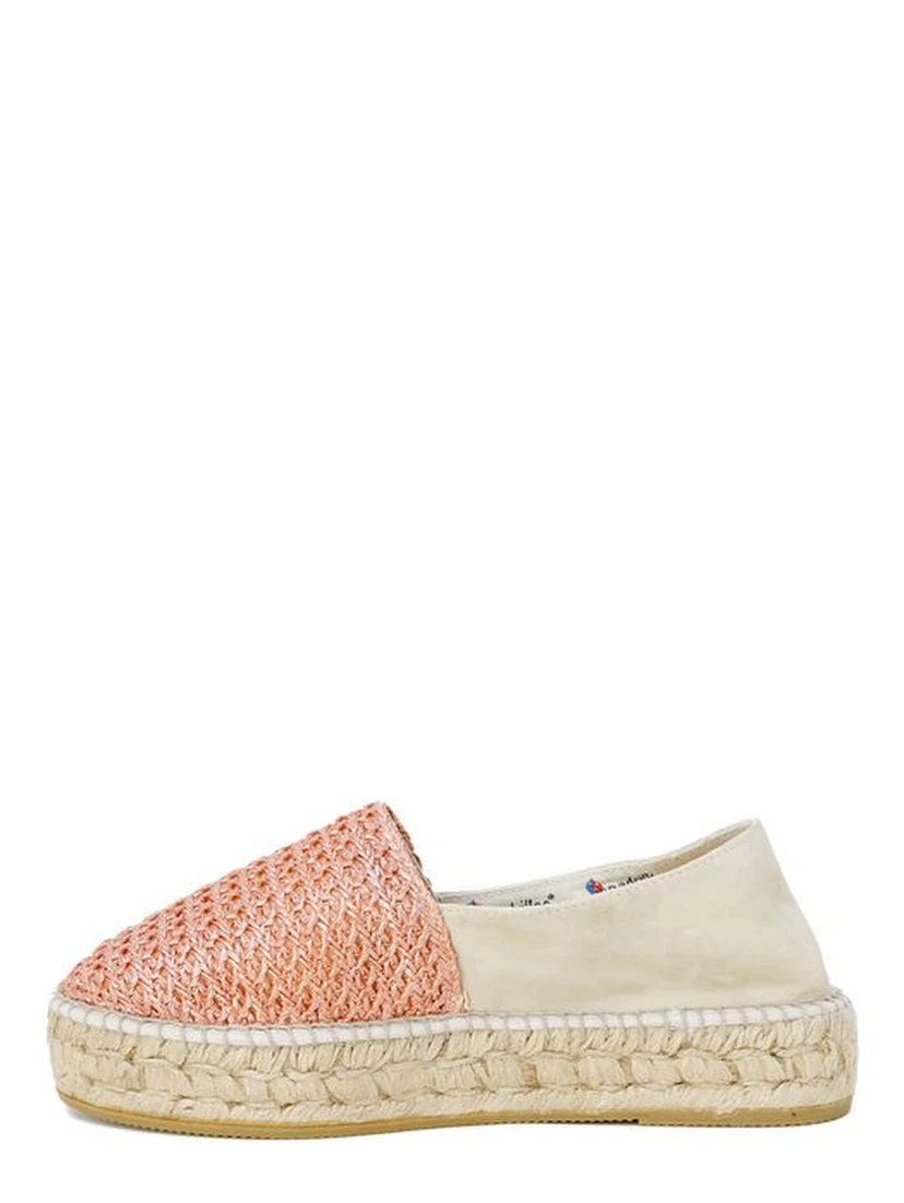 أحذية بكعب عالٍ من الكتان متعدد الألوان