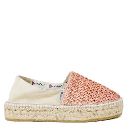 أحذية بكعب عالٍ من الكتان متعدد الألوان