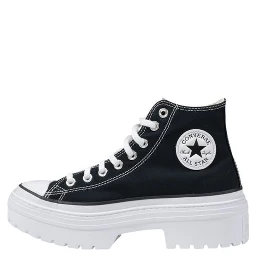 Black Fabric Chunky Sneakers