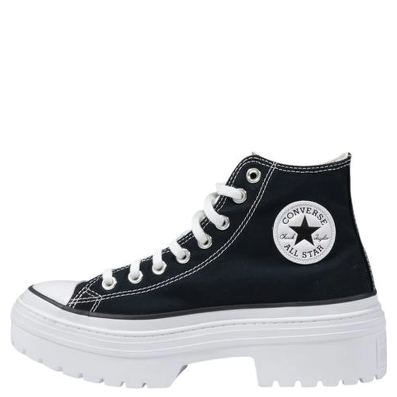 Black Fabric Chunky Sneakers