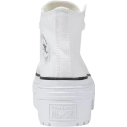 White Fabric Chunky Sneakers