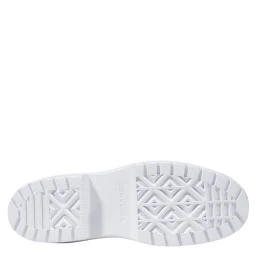 White Fabric Chunky Sneakers