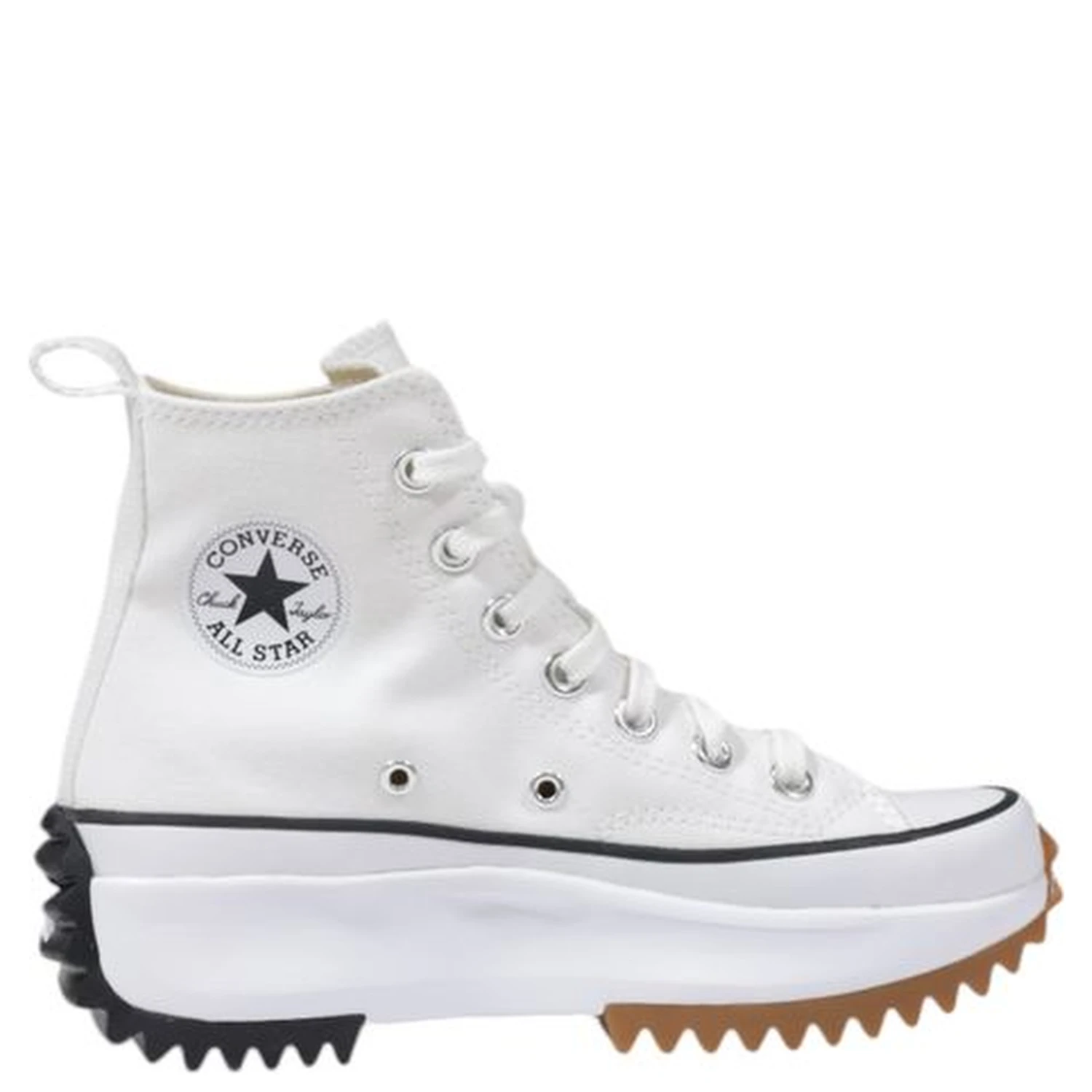 White Fabric Chunky Sneakers
