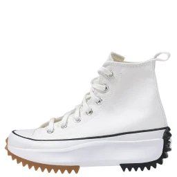 White Fabric Chunky Sneakers