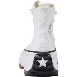 White Fabric Chunky Sneakers