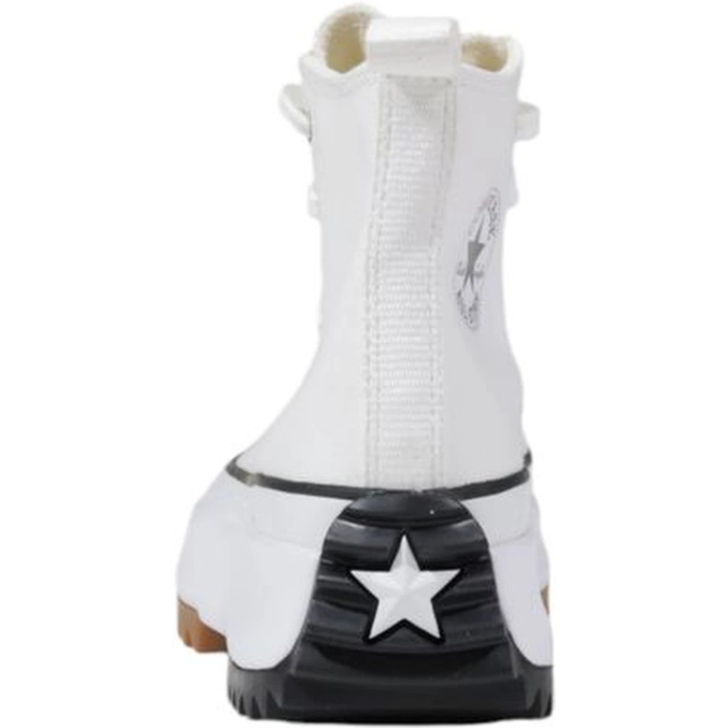 White Fabric Chunky Sneakers